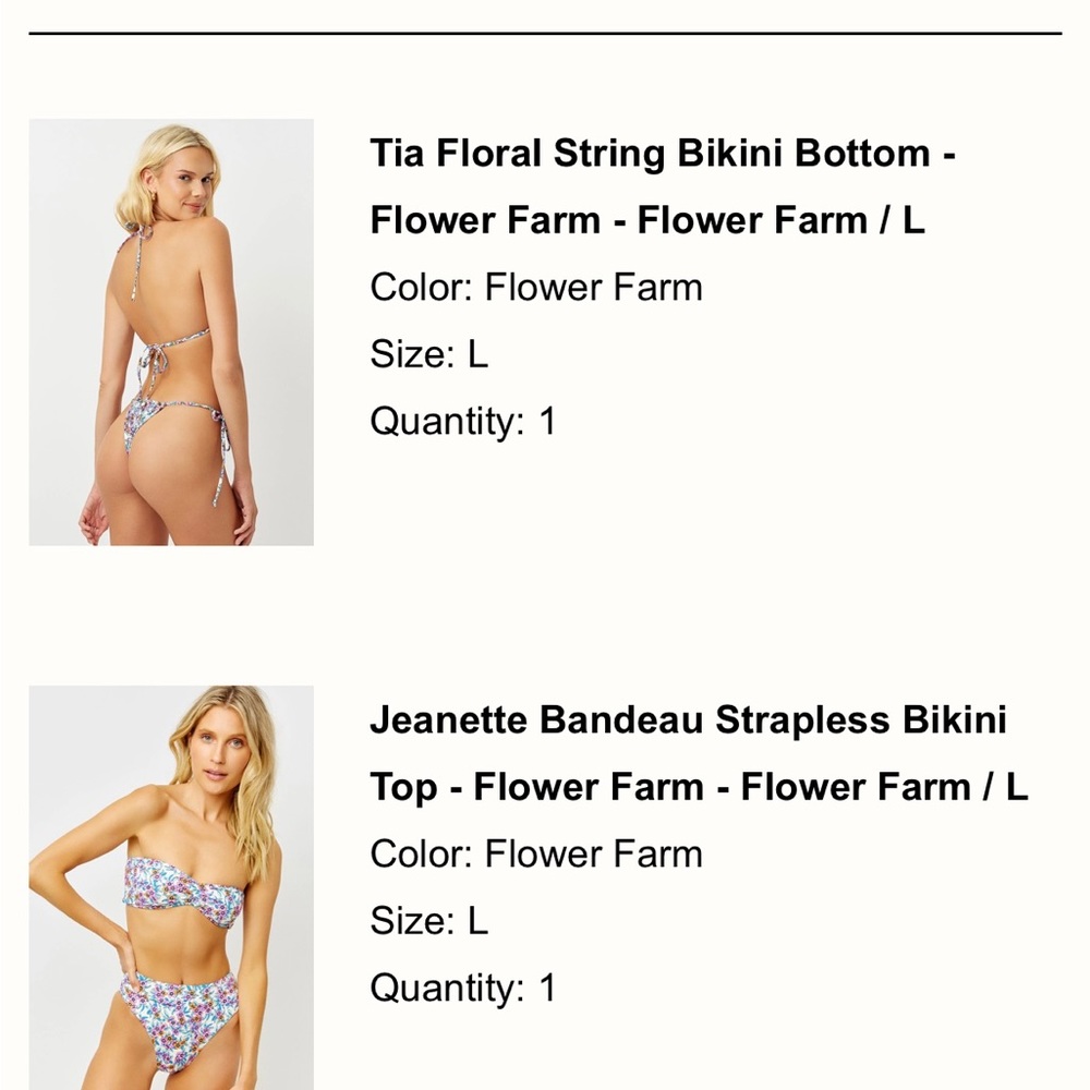 Frankie’s Bikini Set NWT Floral Farm - Picture 3 of 3